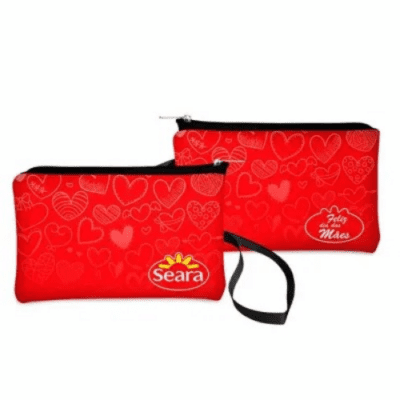 Necessaire em Neoprene Promocional para kits de onboarding tecnológico na Kaue Confecções