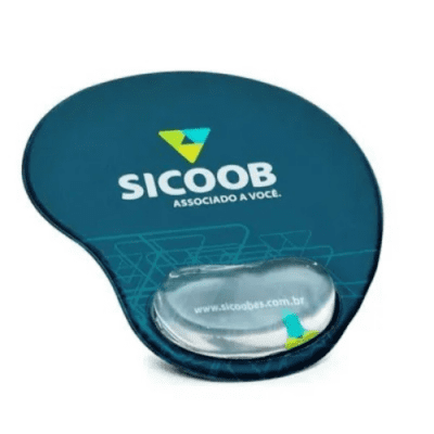 Mouse Pad Ergonômico em PVC e gel para conforto e bem estar corporativo na Kaue Confecções