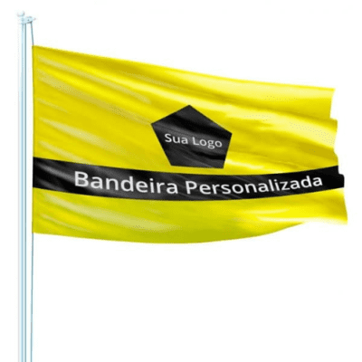 Bandeiras Personalizadas em tecido de alta qualidade para recepção de empresas na Kaue Confecções