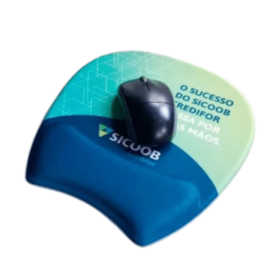 Mouse Pad Ergonômico Personalizado em impressão digital para brindes tecnológicos na Kaue Confecções