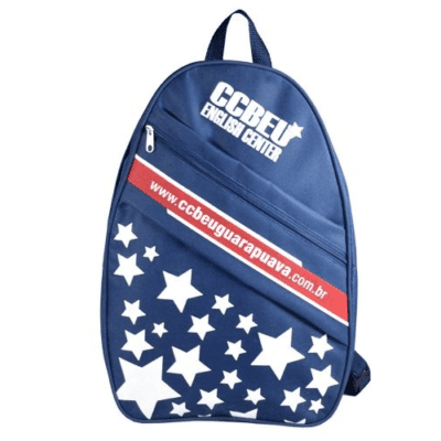Mochila Transversal Personalizada em nylon 600 para brindes tecnológicos na Kaue Confecções