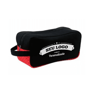 Necessaire Neoplex Personalizada em algodão e nylon para brinde em feiras e congressos na Kaue Confecções