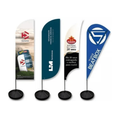Wind Banner Personalizado em Poliéster para Publicidade Externa Kaue Confecções