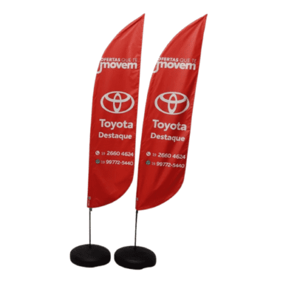 Bandeira Wind Banner Personalizado de Tecido para Eventos e Feiras Kaue Confecções