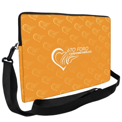 Capa de Notebook Personalizada em neoprene para ações de endomarketing na Kaue Confecções
